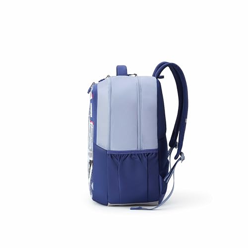 Image of American Tourister Stan | 35 Ltrs | 3 Compartments | Bottle Pocket | Ergonomic Padded Back Panel & Shoulder Straps | Secondary School Backpack | 1 Year International Warranty | Light Grey