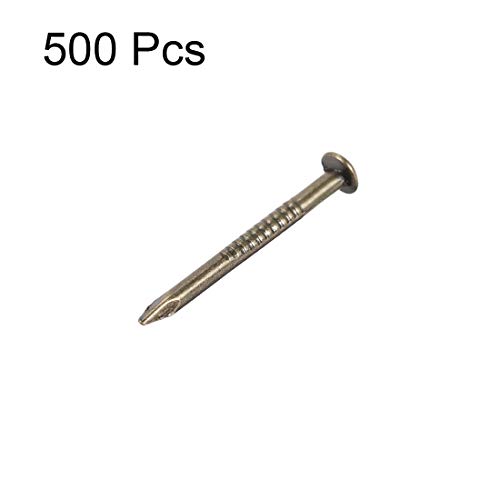uxcell clavos pequeños de acero al carbono 1.5x19 mm para accesorios decorativos de cajas de madera, tono bronce, paquete de 200 piezas miniatura 2