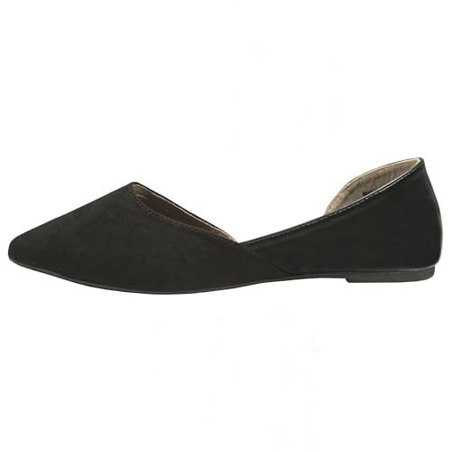 Alpine Swiss Anya Womens D’Orsay Pointed Toe Ballet Flats Dressy Slip On Comfortable Shoes3