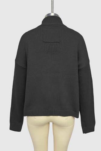 Image of Sumleno Long Sleeve Cardigan Sweaters for Women Button Down Tops Vintage Grandpa Aesthetic Grunge Fall Winter Outfits