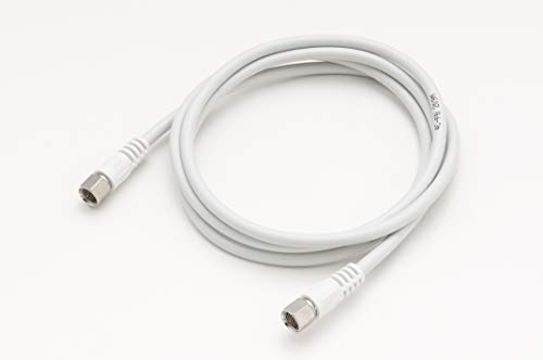 二幸電気工業 S4CFB アンテナケーブル 1.5m 白 (4K 8K BS CS CATV 地デジ) F型プラグ/ストレート (SS-15)