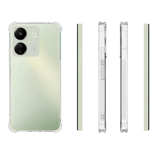 Image of for Poco C65 Case, Premium Soft Clear Crystal TPU Shockproof Transparent Case Cover Drop-Resistant Light Weight Case for Poco C65 Transparent