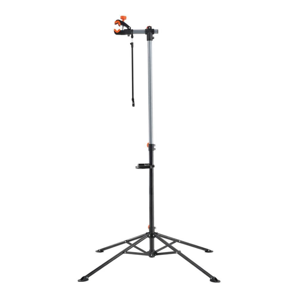 Support de réparation de vélo réglable en hauteur avec design pliable et plateau pour utilisation à domicile ou atelier