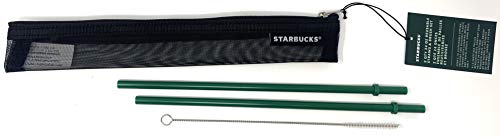 Starbucks Venti Cold Cup con dos popotes reutilizables y set de cepillo miniatura 1