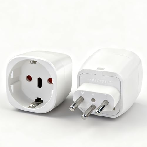 2 Stück Adapter Schweiz Deutschland, Adapter Schweiz für Malediven, Ruanda, Liechtenstein(Typ J)