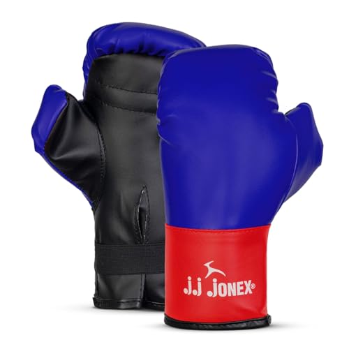Image of JJ Jonex Sports Kids Boxing Punching Bag Set - Heavy Boxing Bag, Gloves, MMA, Home Gym & Martial Arts Training Equipment | for Boys & Girls for Age 3 4 5 6 7 8 Years | Navy Color |