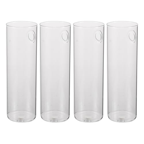 JOINPAYA 4juegos Jarrón De Pared Hidropónico Jarrones Cilíndricos De Vidrio Transparente para Colgar Flores Decoración De Pared para Entrada y Oficina Jarrón Colgante De Vidrio para Propaga