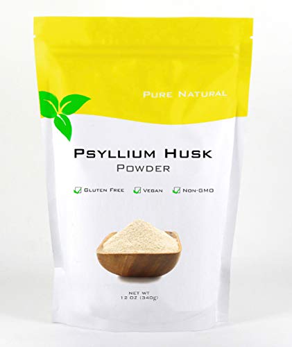 Pure Natural, Psyllium Husk Powder, 12 Oz, Gluten Free, Non GMO, Keto Friendly, High in Fiber