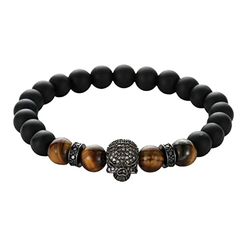 Bracelet de couple élastique 19 cm en turquoise résistant avec détails dragon patte