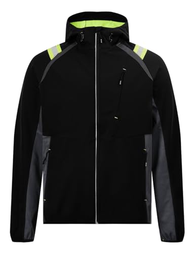 Image of Mens Lightweight Jacket Soft Shell Windbreakers Water-resistant Hiking Safety Outerwear