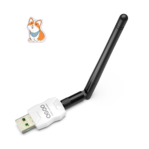 Class 1 Long Range Bluetooth Adapter for PC, QGOO USB Bluetooth Adapter for PC 5.3+EDR, Bluetooth Dongle Bluetooth Receiver Support Windows10/8.1/8/7?white-225?