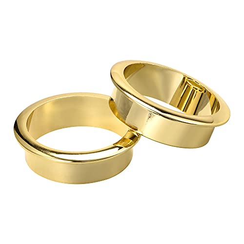 MECCANIXITY Desk Grommet 50mm for Organizing and Protecting Cord Nylon Gold Tone Pack of 3