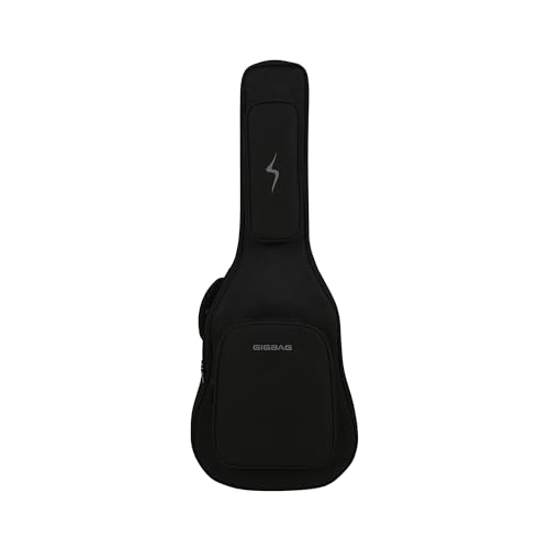 Image of Heavy Duty Acoustic Guitar Bag with Dual Pockets - 12mm Padded Waterproof Gig Bag Cover Fits 38 inch, 39 inch, 40 inch, 41 inch, and 41.5-Inch Guitars (Yamaha Fender Ibanez & More)