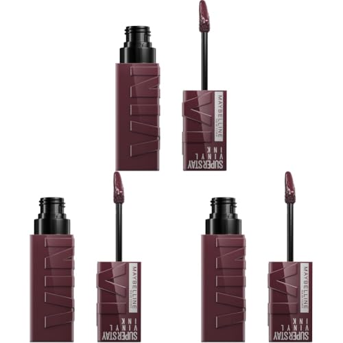 Image of Maybelline Superstay Vinyl Ink Liquid Lipstick, Fearless, High Shine Color (Pack of 3)
