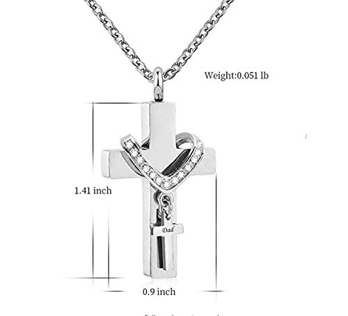 Cross Urn Necklaces for Ashes Cremation Crucifix Keepsake Memorial Pendant Necklace2