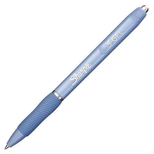 Image of SHARPIE S-Gel Pens, Blue Barrel, Medium Point (0.7mm), Black Gel Ink Pens - Home, Office, School, Journaling, Writing, Note-Taking, Teacher Supplies, 12 Count (Pack of 12)