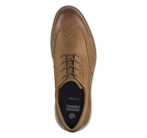 Johnston & Murphy Men's Arnett Wingtip Lace-Up Oxford, Brown Oiled Full Grain, 11 M2