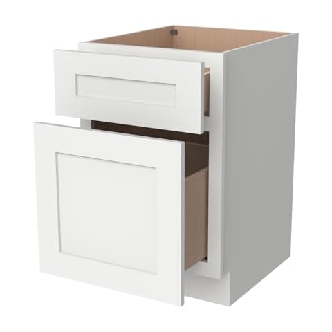 CozyHommie RTA Solid Wood File Cabinet with 2 Drawers, Desk Under-Table Wooden File Cabinet, Suitable for Bedside or Freestanding File Storage Cabinet (Origami White, 18" W × 21" D × 29.5" H) Cover