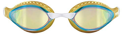 ARENA Cobra Core Swipe Mirror Unisex Adult Racing Swimming Goggles, Swimming Pool Goggles with Curved Mirror Lenses, Anti-Fog, UV Protection, 5 Interchangeable Nose Bridges