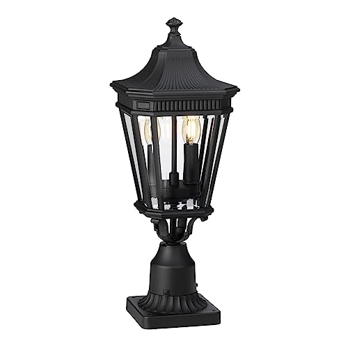 Potelet Cotswold Elstead noir eclairage exterieur allee jardin fecotsln3mbk