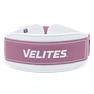 Velites Cinturón Lumbar para levantamiento de peso I Cinturón Halterofilia I Sujeción y comodidad I Para peso muerto, sentadillas, levantamientos, ejercicos con cargas máximas. (Pink, Large)