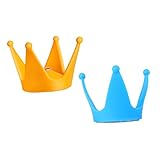 DEARMAMY 2セットシリコン製王冠ヘルメットデコレーション 吸盤式 子供用バイクヘルメット装飾 無理な変形しにくい 洗練されたデザイン に適したアクセサリー