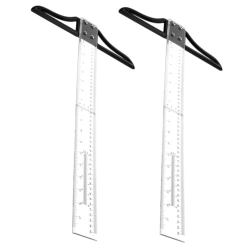 SUNCN 2個 デザイン定規 測定用t定規 T 正方形のマーキング 大工用t 精密マーキングt型 t 木工道具 ガイドアテクト 建築家スケール