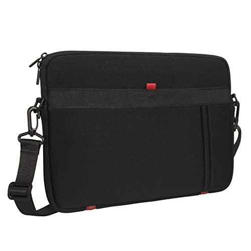 Rivacase 5120 Protective Laptop Sleeve for 13 Inch Notebook, Laptop Bag with Accessory Pocket, Black