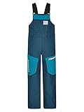 Ziener Jungen AKANDO-BIB Ski-Hose, Schnee-Hose | Träger, wasserdicht, warm, hale navy stru, 140