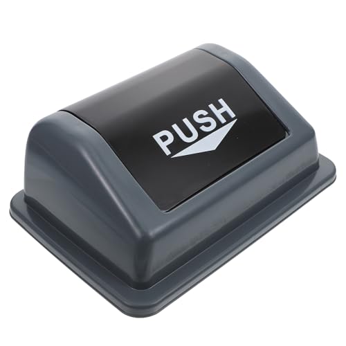 SOLUSTRE Plastic Trash Can Cover Flipping Lid for Waste Bins Easy Installation and Removal for Kitchen and Bathroom Use