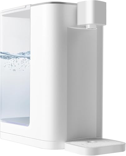 Instant Hot Water Dispenser, with Removable 3L Tank, 5 Temperature Presets, Pre-set cup fill, Energy-Efficient, 2100W Fast Boil, Includes a LED night light（with Filter Cartridge）