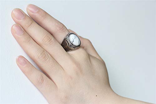 VQYSKO Anello da Uomo Acciaio Inossidabile