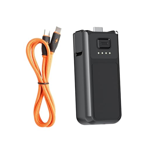 Extension d'alimentation de type C de 1600 mAh pour Pocket 3 et 4 poignée allongée noire