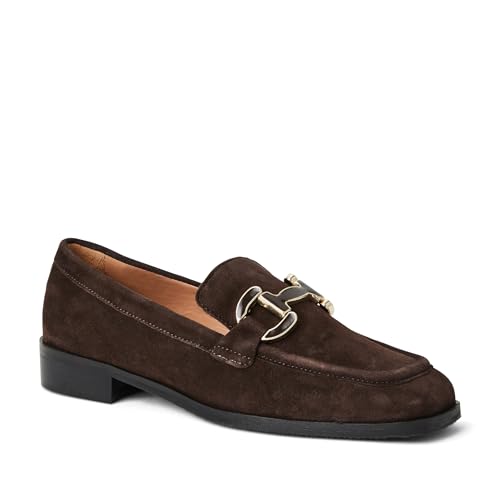Bruno Magli womens Natalie Loafers Brown Suede 7