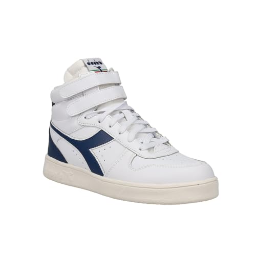 Diadora Kids Boys Magic Basket Mid High Sneakers Shoes Casual - Blue, White - Size 4 M2