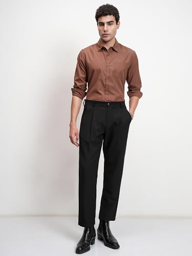 Image of Highlander Men's Casual Shirt | Solid | Slim Fit | Button Closure | Bold Hue for A Stylish & Modern Look