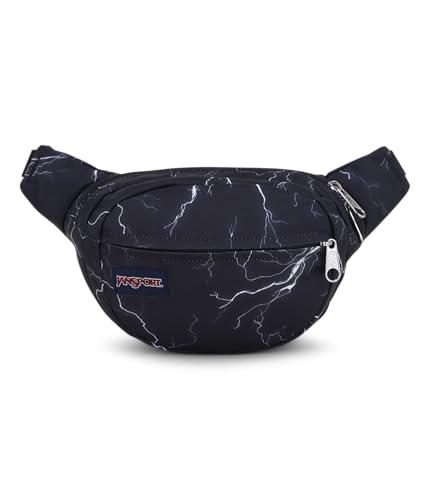 Image of JanSport Fifth Avenue Fanny Pack Crossbody Bags for Women, Men - Stylish, Durable Waist Bag with Adjustable Belt, Main Zippered Pocket, Quick Stash Pocket, Travel Essentials, Electric Bolts