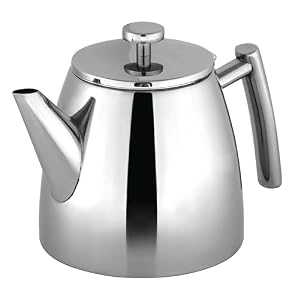Avanti Modena Stainless Steel Double Wall Tea Pot, 1.2 Litre Capacity
