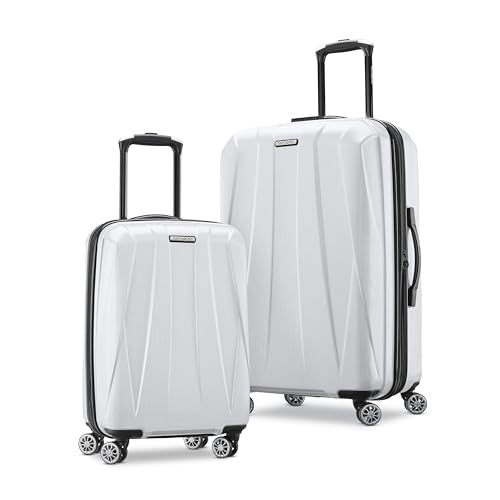 Image of Samsonite Centric 2 Hardside Expandable Luggage with Spinners | Snow White | 2PC SET (Carry-on /Medium)