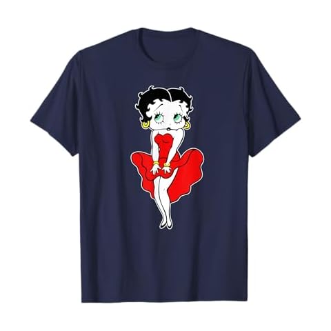 Betty Boop Vintage Blowing Dress T-Shirt T-Shirt Cover