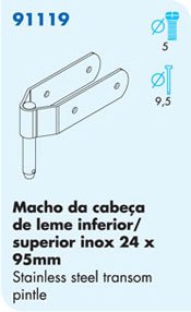 Nautos-Laser Parts-# 91119-STEEL Rudder PINTLES (Pair) - Sailboat Hardware