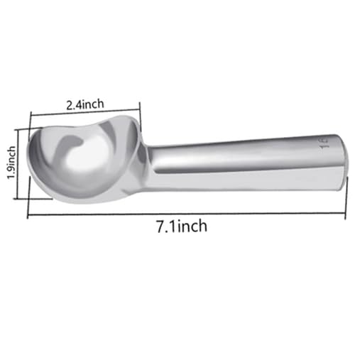 2pcs 2.5oz Ice Cream Scoop One-Piece Nonstick Aluminum Ice Cream Scooper Easy Clean, for Gelato, Cookie Dough, Sorbet, Almond(B3-2) - Image 3