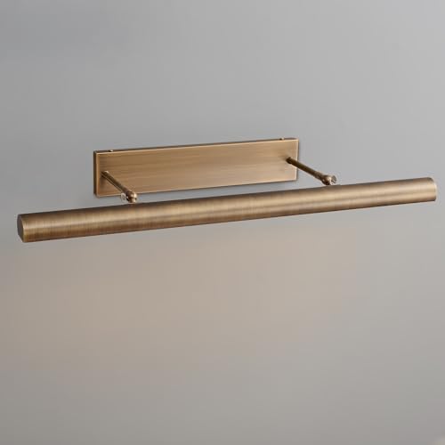 Image of 30 inch Picture Light for Wall, Hardwired Bronze Picture Light Art Light Non-Battery 270 Dimmable Vintage Picture Lights for Museum Library Display, Gold Gallery Art Light