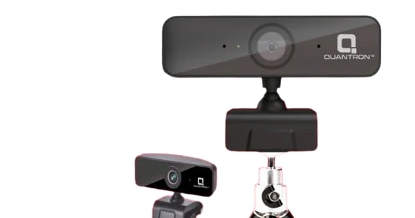 QUANTRON Webcam with Auto-Focus, Dual Digital Mic, 60 FPS, Privacy Shutter, 360-Degree Rotation