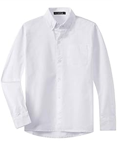 Spring&Gege Jungen Button-Down Hemd Weiß 13-14 Jahre