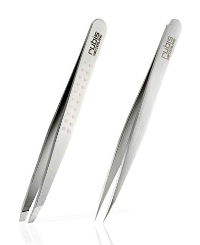 Pinza de acero inoxidable Rubis clásico para el diseño diario de cejas