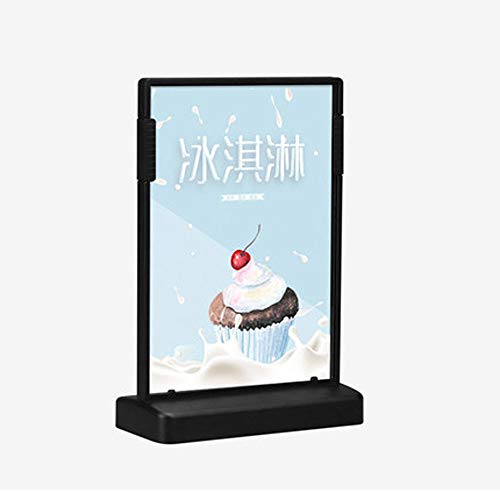 xxz A4 Soportes de acrílico para Carteles,Soporte de exhibición de Carteles de menú,Moldeado por inyección de una Pieza,Plataforma Anti-caída,Resistente y Duradero,diseño en Forma de T,Doble Cara