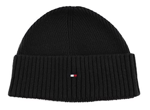 Tommy Hilfiger Herren Strickmütze TH Flag Short Beanie Wintermütze,...