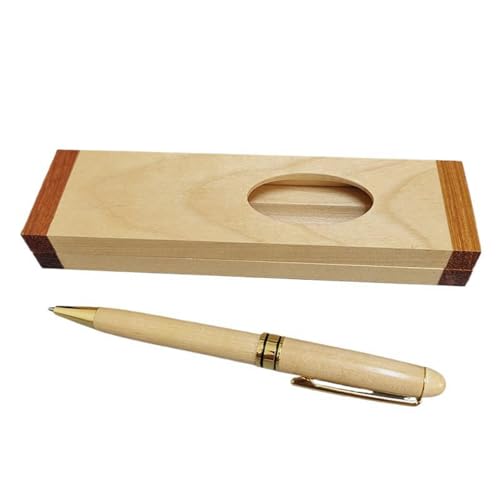 HDOYTXXM Holzballpoint Pen und Gebensbox Set für Geschäftsleute Lehrer Geburtstag Valentinstag Weihnachtsfeiten Einlicher Stift