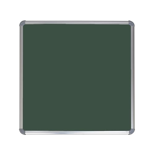 Image of Roger & Moris Aluminium Framed Chalk Board - Non Magnetic, Lightweight for Home, Office and School (Green, Size : 3 feet X 3 feet)